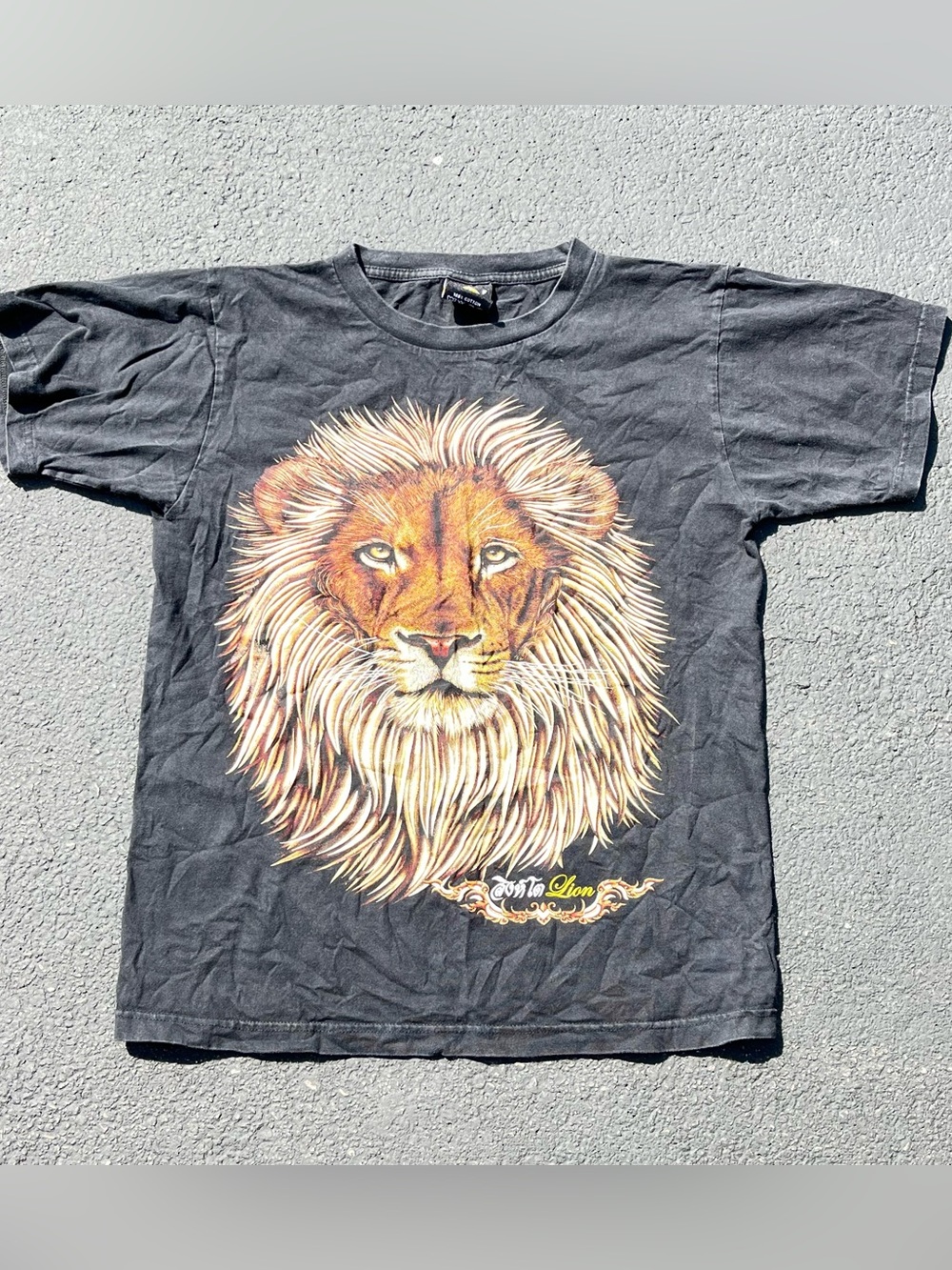 Vintage Y2K Thailand Lion Graphic Tee by My Dream MD Tribal Style Size Large